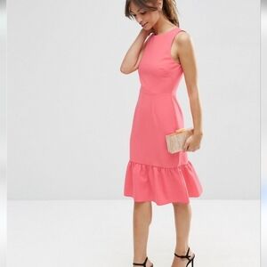 ASOS Ruffle Hem Midi Dress